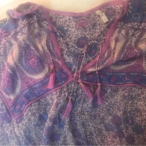 SPELL AND THE GYPSY BOHO BLOSSOM BLOUSE VIOLET RARE ORIGINAL DROP LARGE 🦄 - Picture 4 of 11